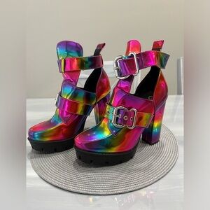 Yonce Rainbow Holographic Platforms 🌈